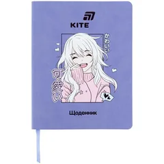 Щоденник шкільний А5 42 аркуша, обкладинка PU, Kite "Anime" — фото 2