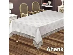 Скатертина "Velora beyaz" (160х220) біла жаккард — фото 2