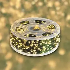 Світлодіодна гірлянда білого теплого кольору, 120м, 1200 led, на зеленому дроті, з пультом, 220V — фото 2