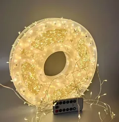 Світлодіодна гірлянда білого теплого кольору, 1500 LED на мідному дроті, 50 метрів, від мережі, пульт — фото 2