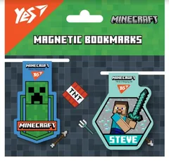 Закладка для книг магнітна "Minecraft Steve" у наборі 2 штуки YES — фото 2
