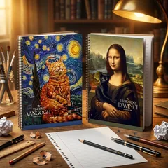 Зошит на спіралі А4 80 арк лінія, картонна обкладника з перфорацією — фото 1