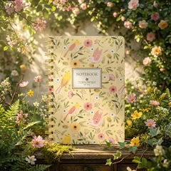 Зошит на спіралі А5 80 аркушів клітинка, тверда обкладинка "Secret Garden" Axent — фото 1
