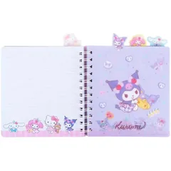 Зошит на спіралі B6 80 аркушів обкладинка пластикова, Hello Kitty з розділювачами, клітинка — фото 3