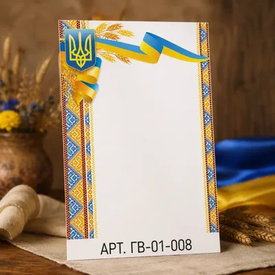 Загальний бланк Лист вітальний А4 ГВ-01-008