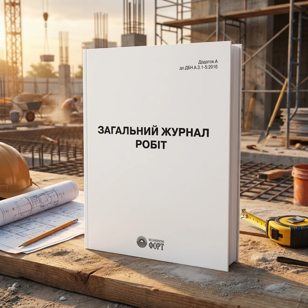 Загальний журнал робіт будівельноі організаціi.А4 56 сторін.Журнали з будівництва