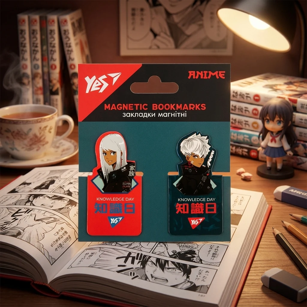 Закладка для книг магнітна "Anime" у наборі 2 штуки YES