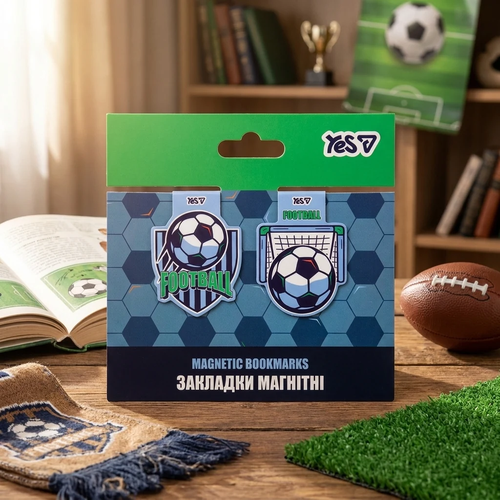 Закладка для книг магнітна "Football" у наборі 2 штуки YES