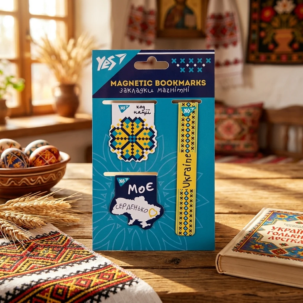 Закладка для книжок магніт "Ukraine" у наборі 3 штуки, Yes
