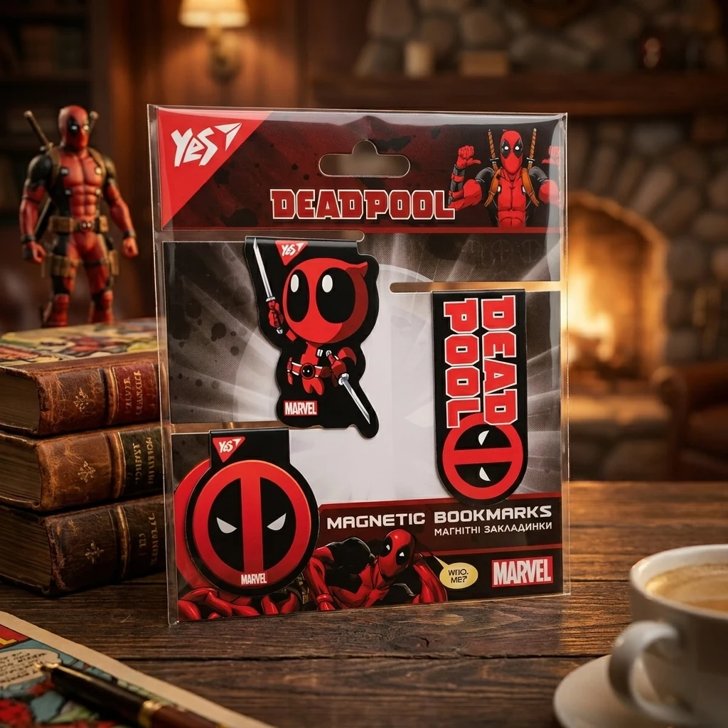 Закладки магнітні YES Marvel Deadpool 3 шт — Альбоми, атласи, папір