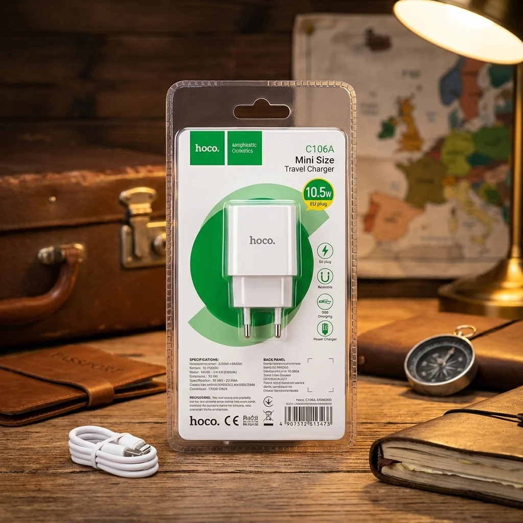 Зарядний пристрій від мережі Hoco C106A 1USB 2,1A