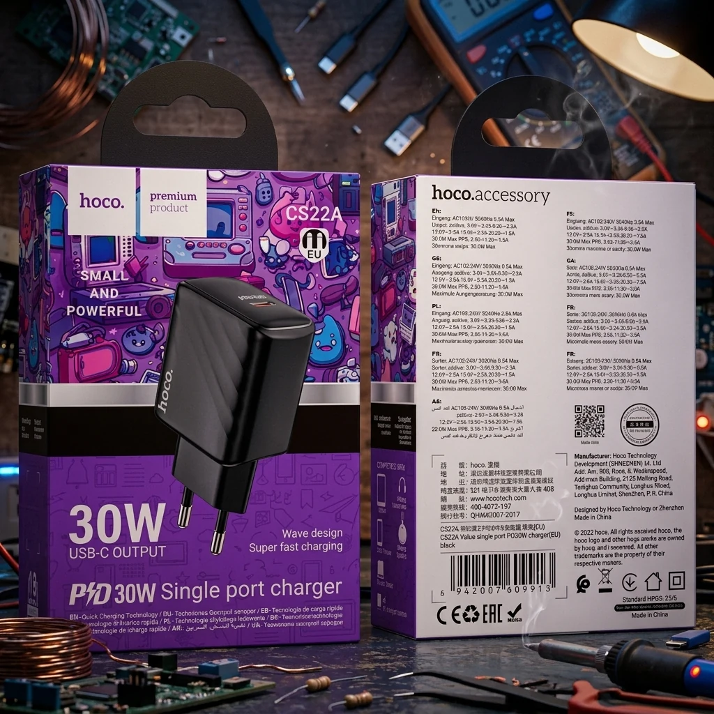 Зарядний пристрій від мережі Hoco CS22A 30W/3A/PD