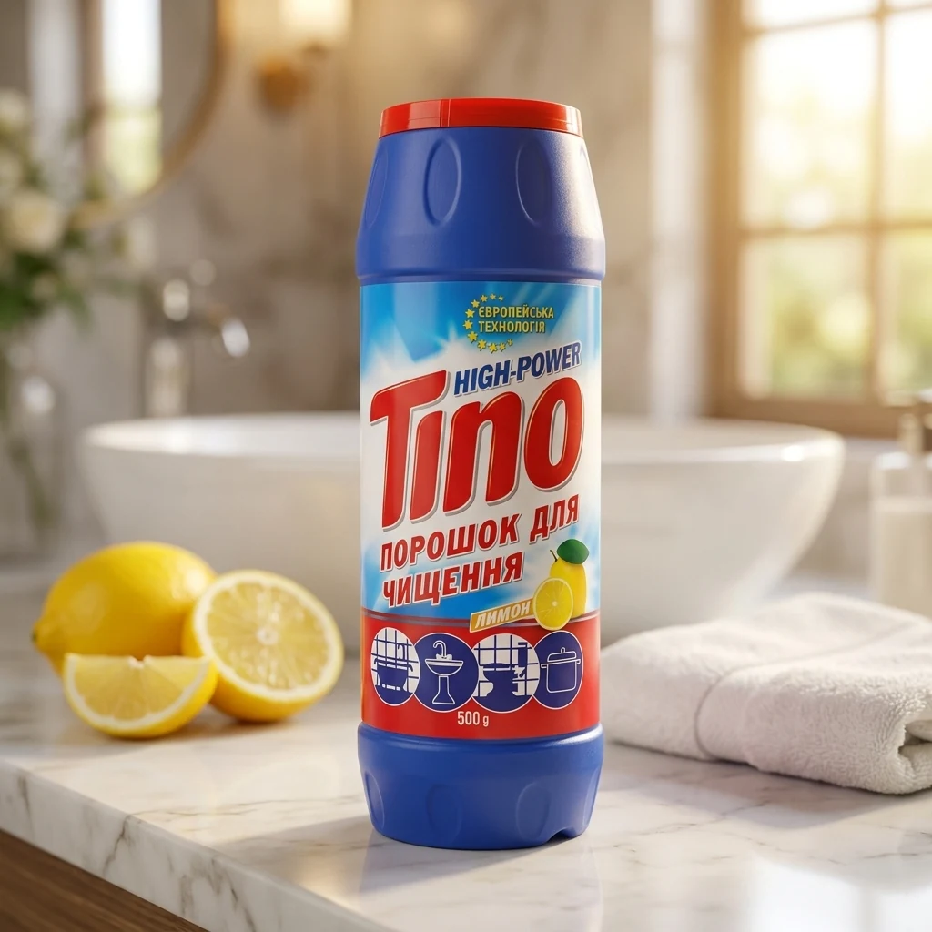 Tino High-Power порошок для чищення Лимон 500г — Побутова хімія