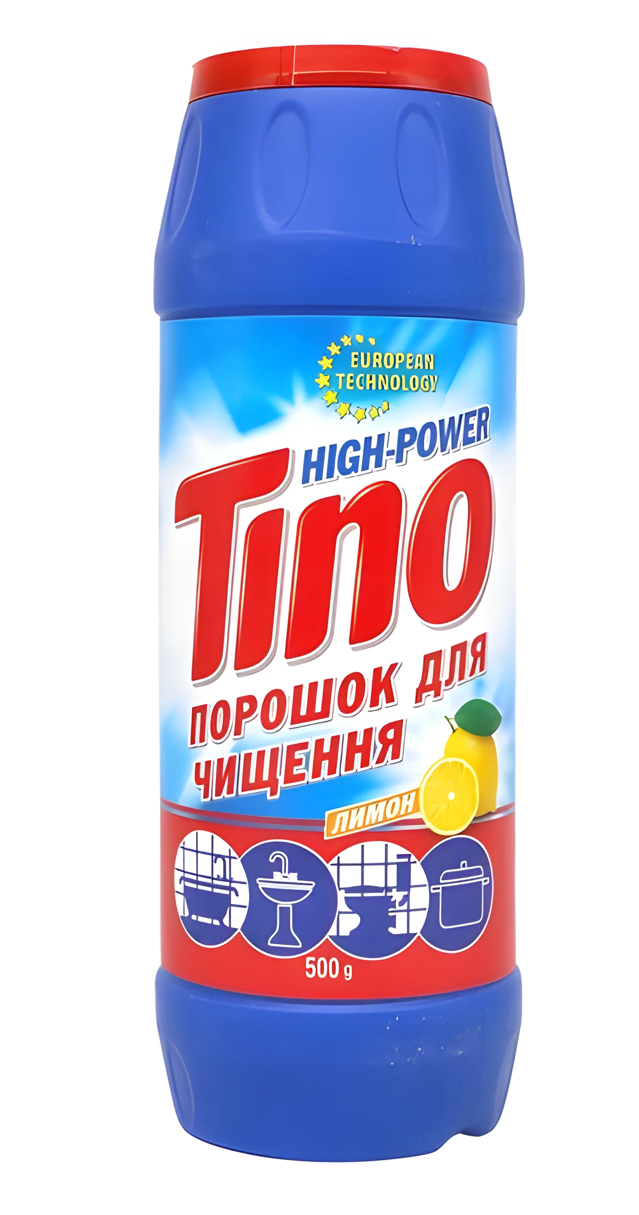 Tino High-Power порошок для чищення Лимон 500г — Побутова хімія