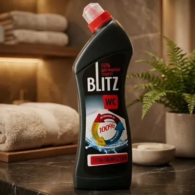 Засіб д/чищення унітазів BLITZ Extra Disinfection ПЕ пляшка 0,75 л.