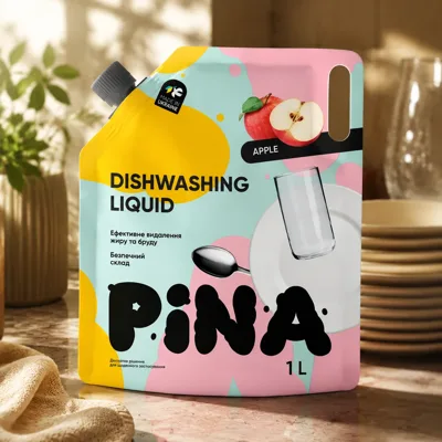 Засіб для миття посуду PINA Apple 1л дой-пак 20340
