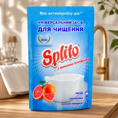 Засіб для чищення універсальний Splito з ароматом грейпфруту дой пак 500г
