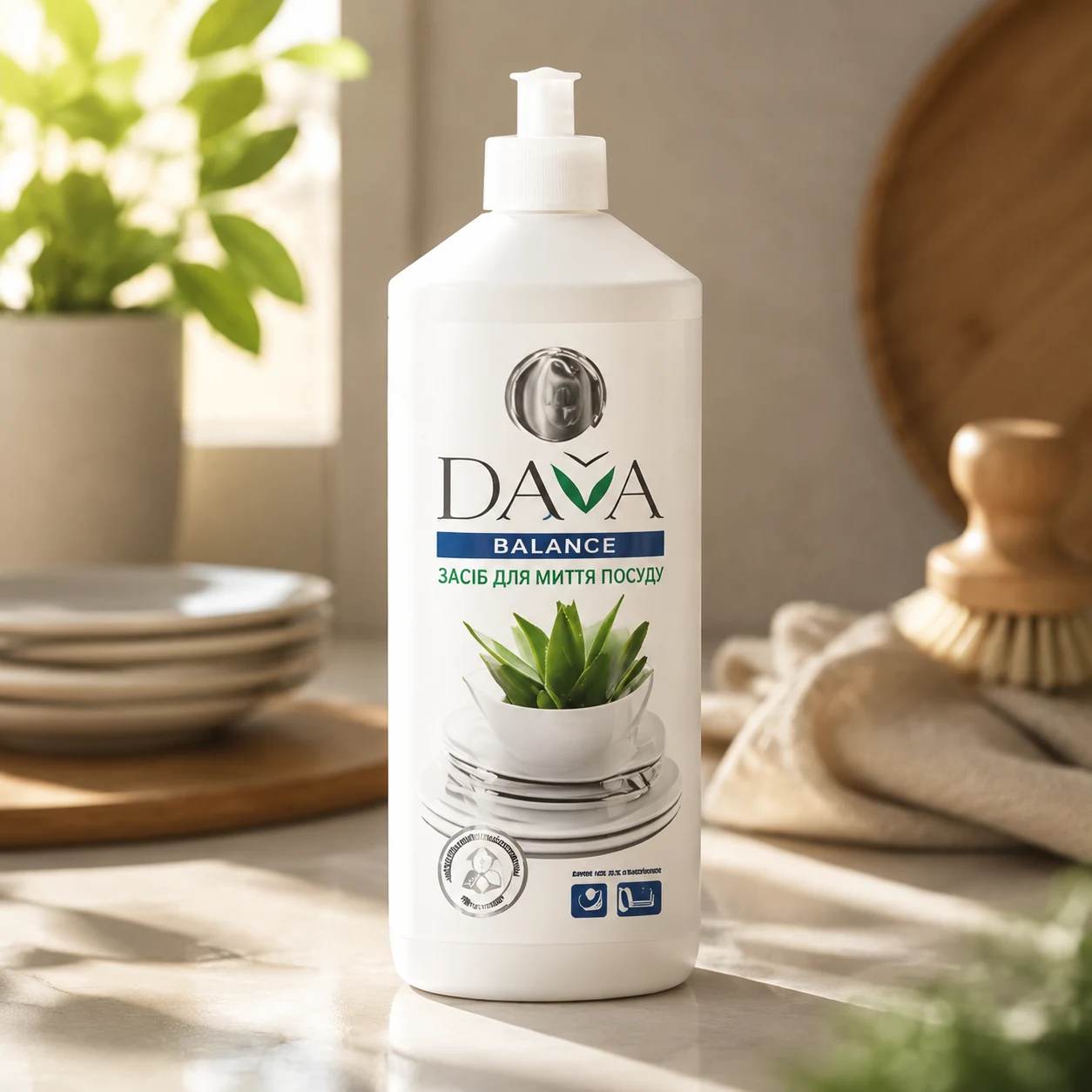 Засіб для миття посуду Dava Balance з екстрактом алое 1000г — Побутова хімія
