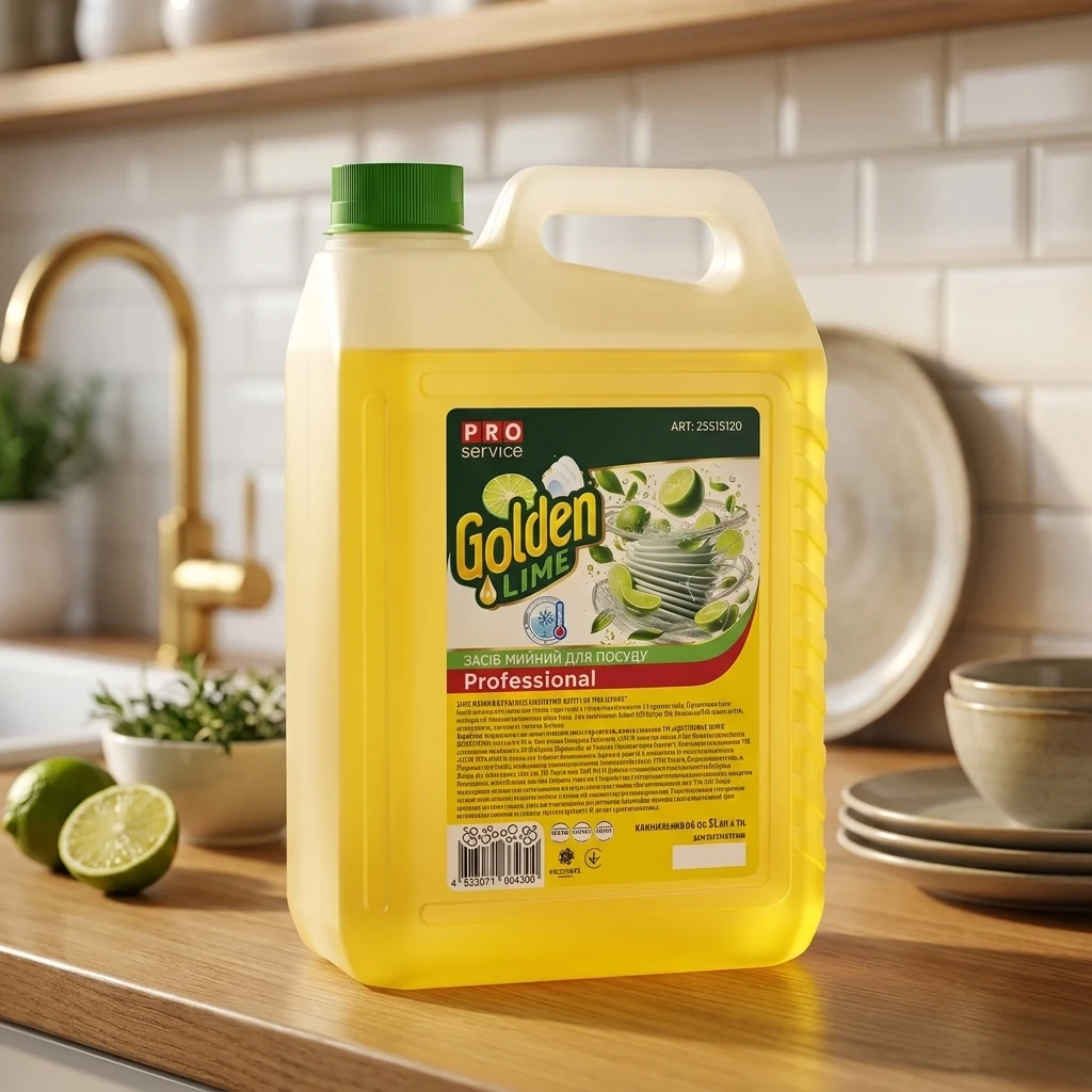 PRO Golden Lime засіб для миття посуду 5 л — Побутова хімія