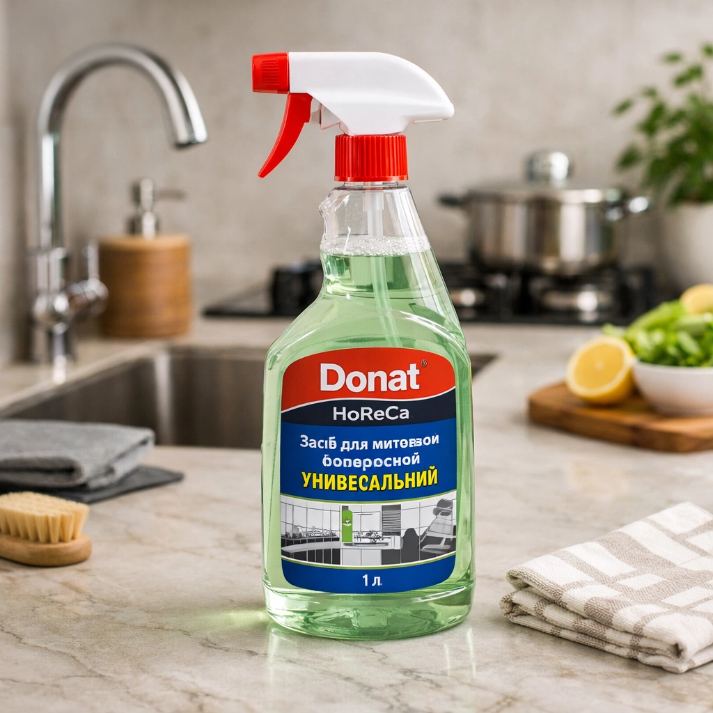 Засіб для миття поверхонь Donat HoReCa 1л — Побутова хімія