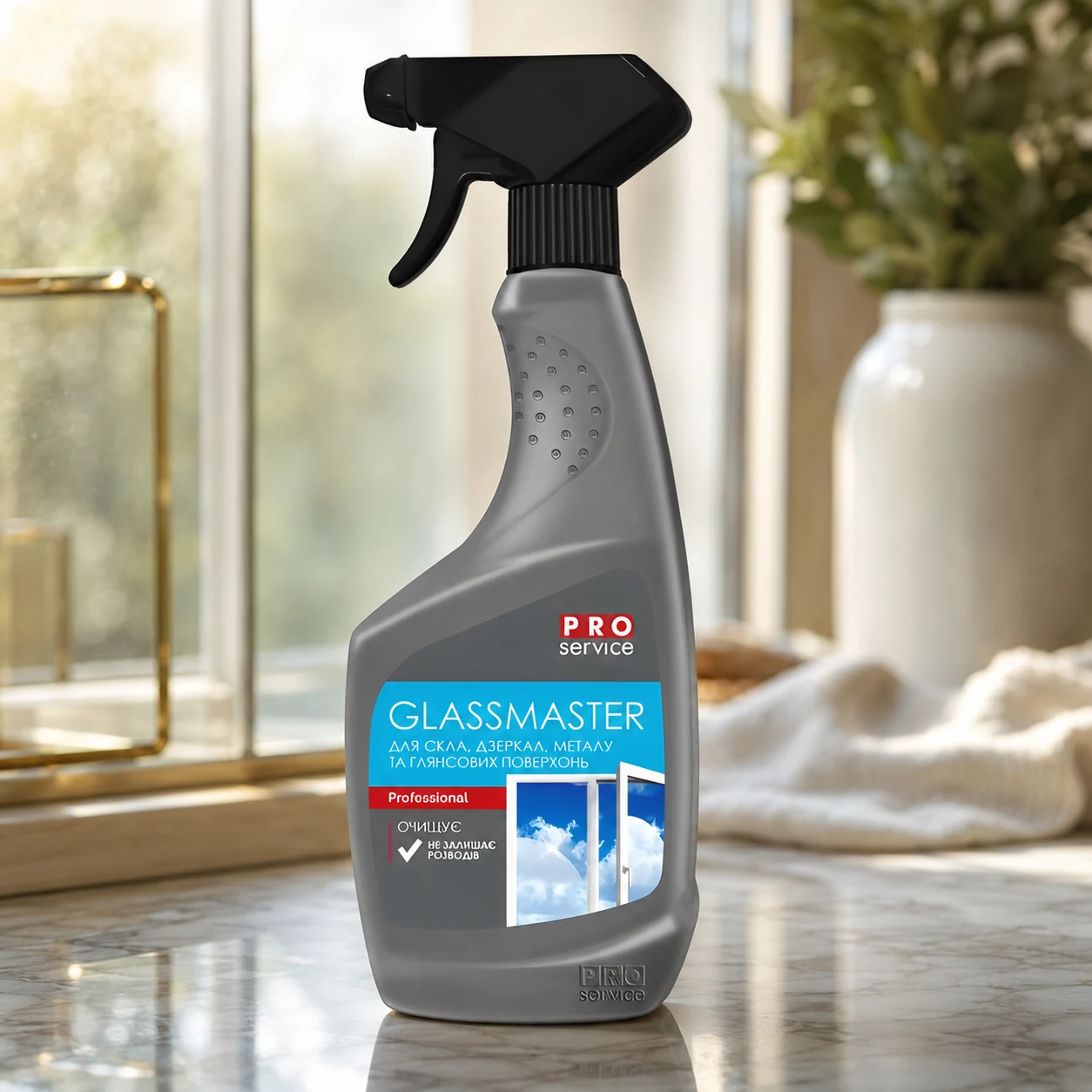 PRO GlassMaster засіб для скла і металу 0,55л — Побутова хімія
