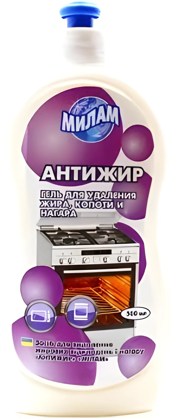 Засіб Мілам для розчинення жиру та нагару 0,5л — Побутова хімія