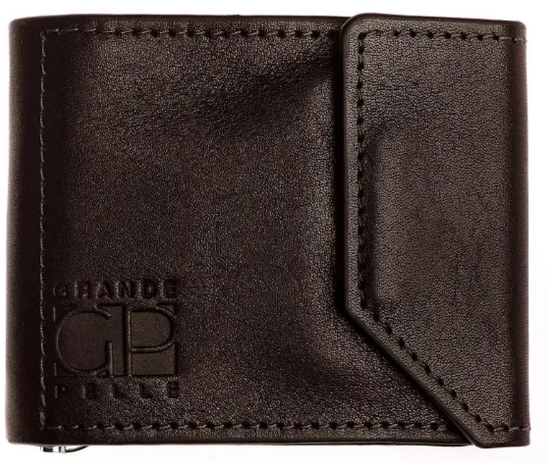 Затискач для грошей (Grande Pelle) коричневий 10*8 см