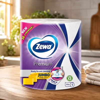 Zewa паперові рушники 3-х ш 1рул. 230 відривів Jumbo Premium