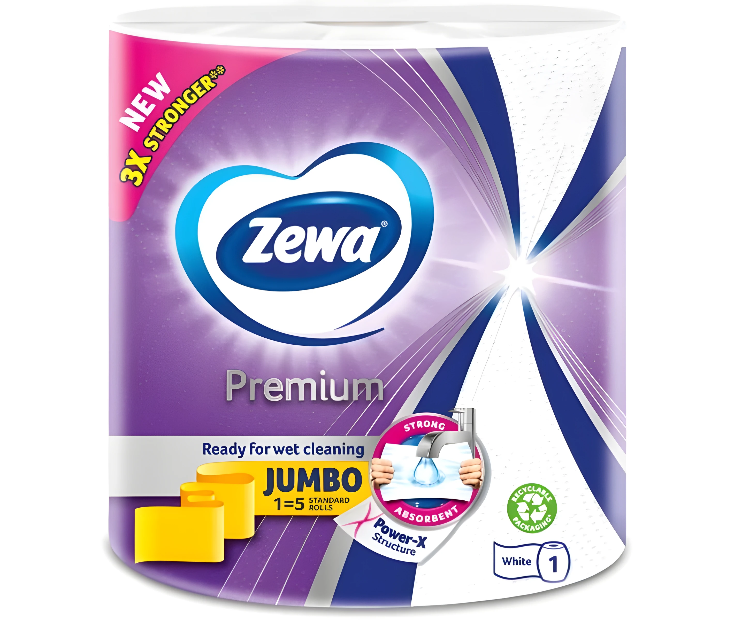 Zewa паперові рушники 3-х ш 1рул. 230 відривів Jumbo Premium
