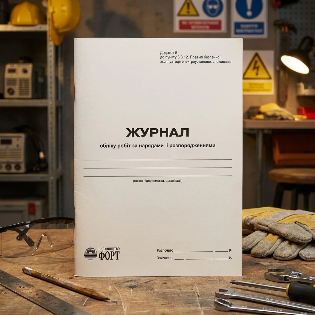 Журнал облiку робiт за нарядами i розпорядженнями. Експлуатацiя електроустановок.