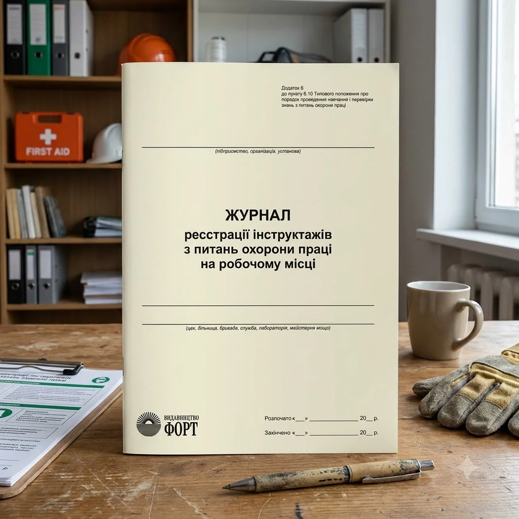 Журнал реестрації інструктажів з питань охорони праці на робочому мiсцi.