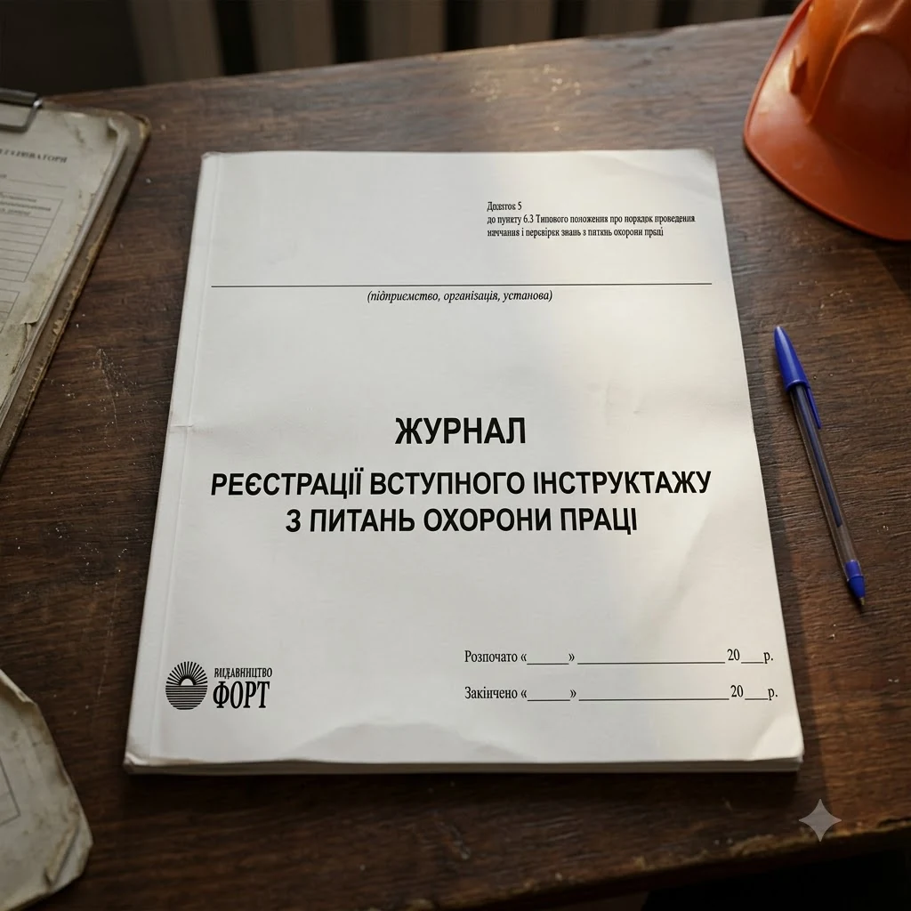 Журнал реестрації вступного інструктажу з питань охорони працi.