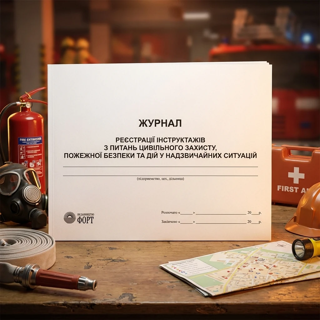 Журнал реєстрації інструктажів з питань цивільного захисту,пожежної безпеки та дій у надзвичайних ситуаціях.