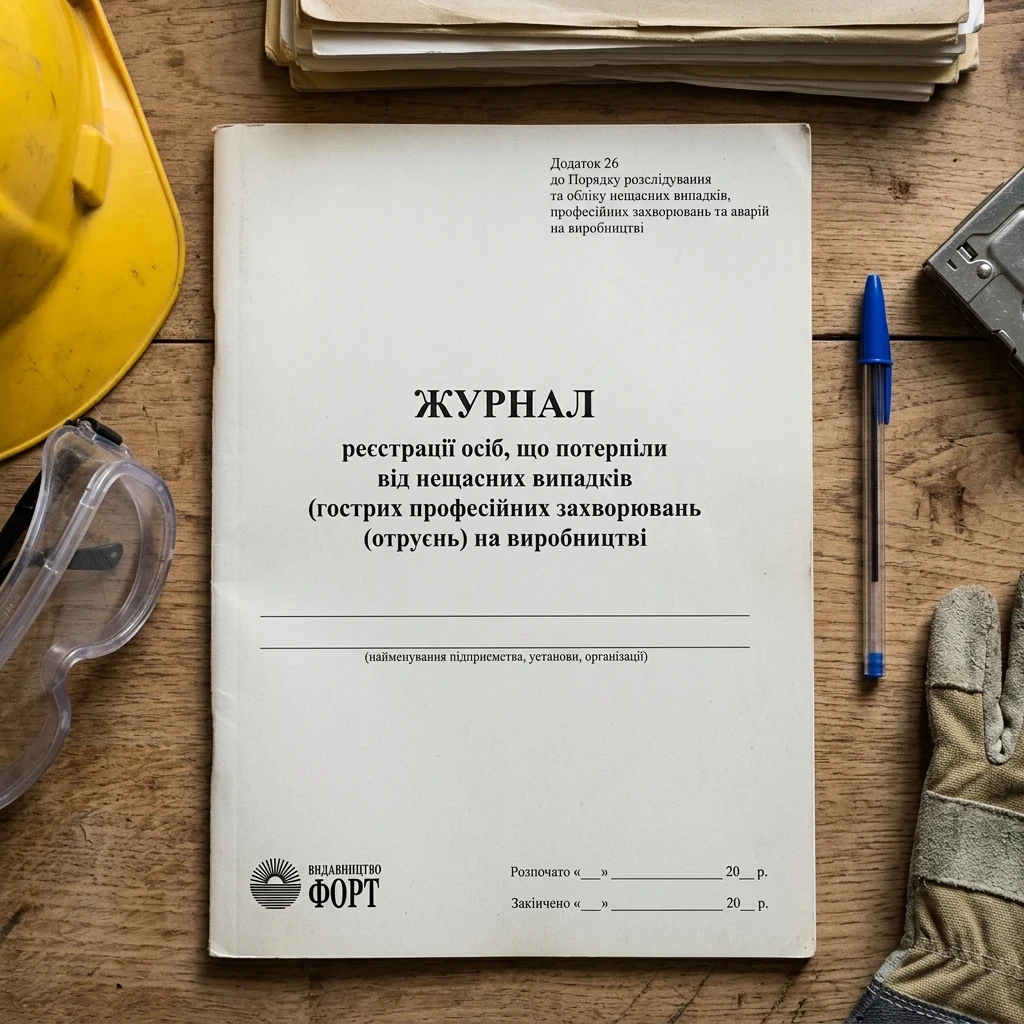 Журнал реєстрації осіб, що потерпіли від нещасних випадків, гострих професійних захворювань, отруєнь