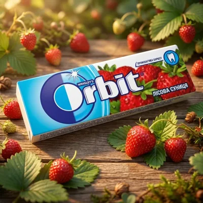 Жувальна гумка ORBIT Лісова Суниця 14г