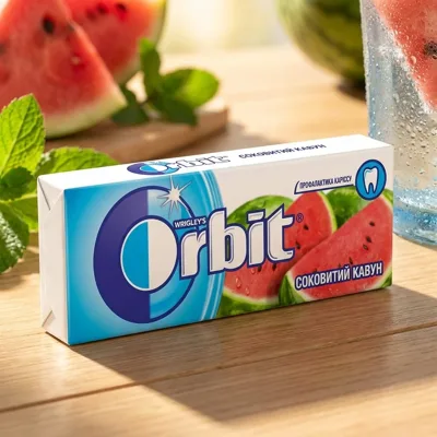 Жувальна гумка ORBIT Соковитий Кавун 14г