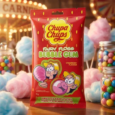 Жувальна гумка Perfetti Chupa Chups Fairy Floss Strawberry 11 г 6100817