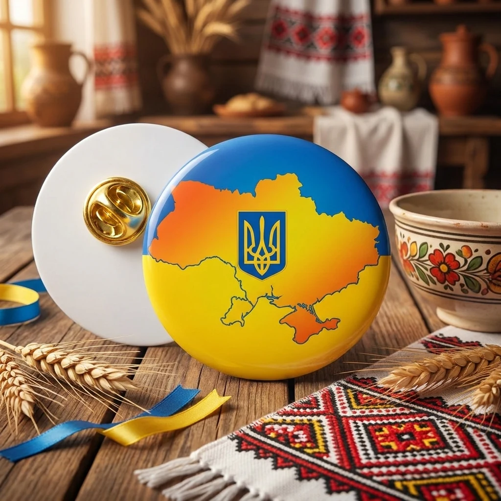 Значок "Мапа України" 3,5*3 см