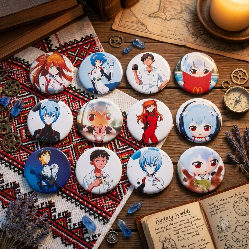 Значок металевий (шпилька) на рюкзак 43 мм ANIME