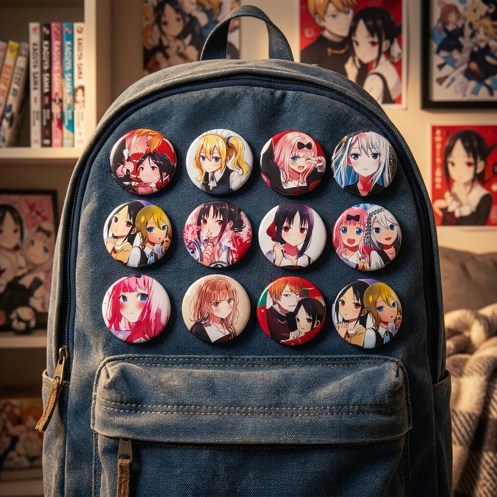 Значок металевий (шпилька) на рюкзак 55 мм ANIME