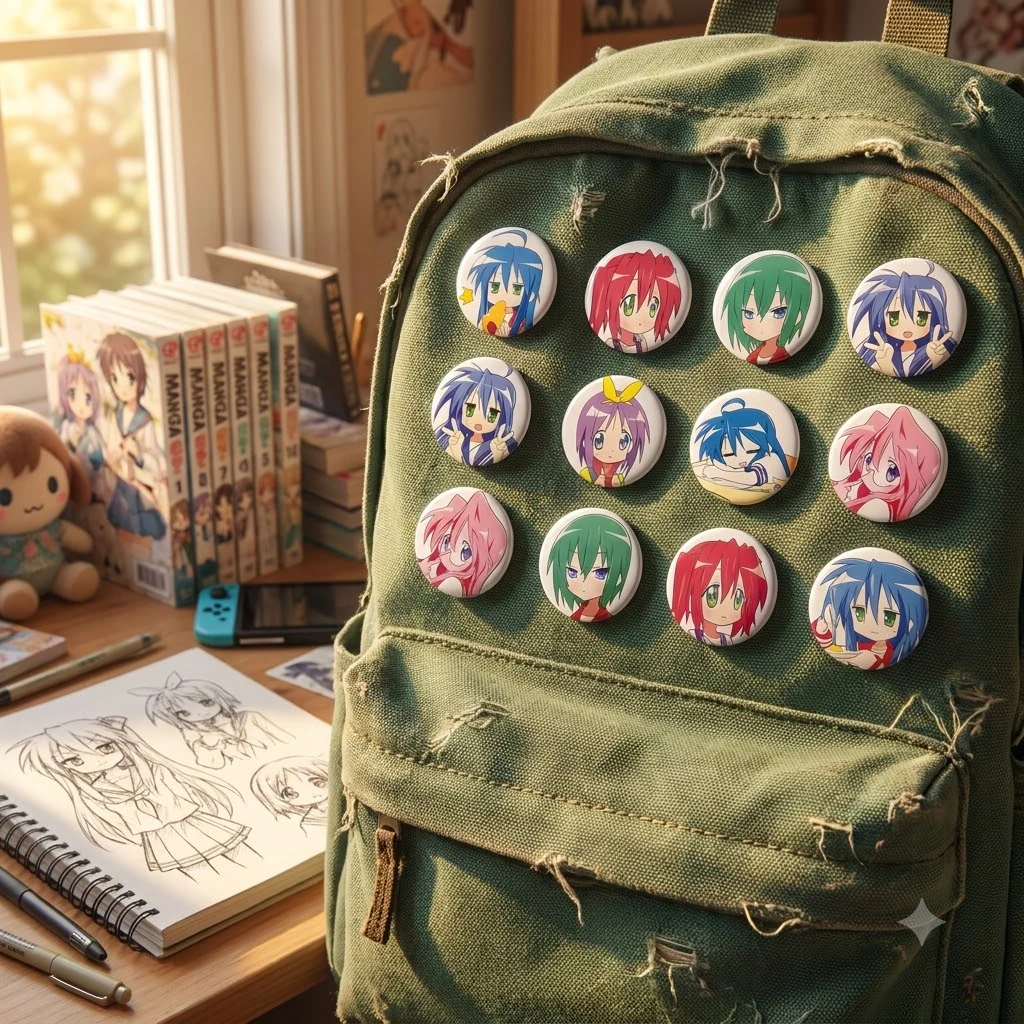 Значок металевий (шпилька) на рюкзак 55 мм ANIME
