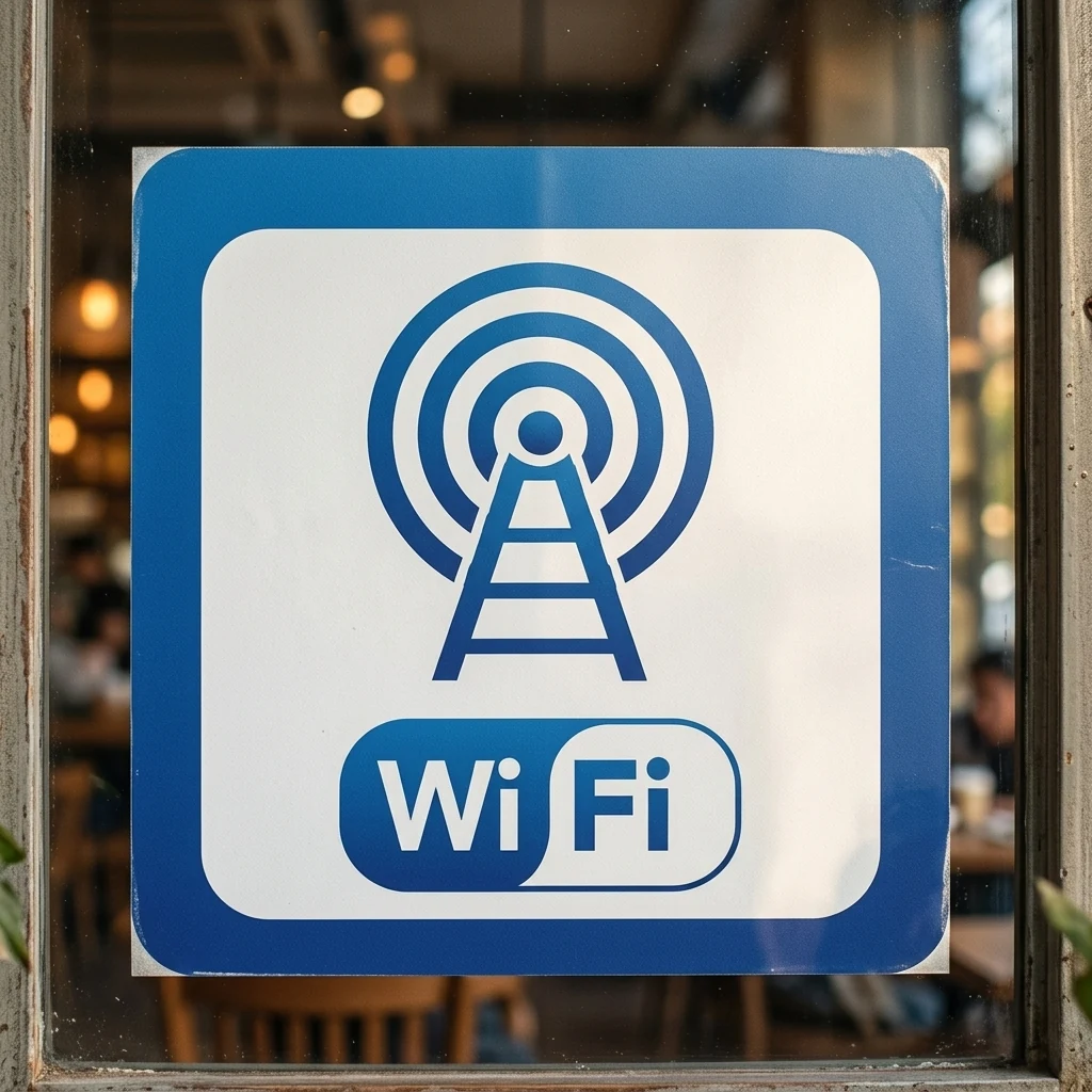Знак:Wi - Fi. 200х200 мм. наклейка