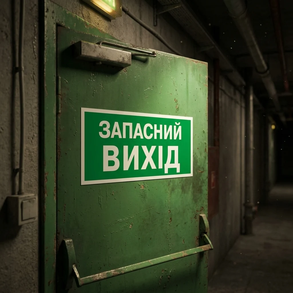 Знак:Запасний вихід. 240х130 мм. наклейка