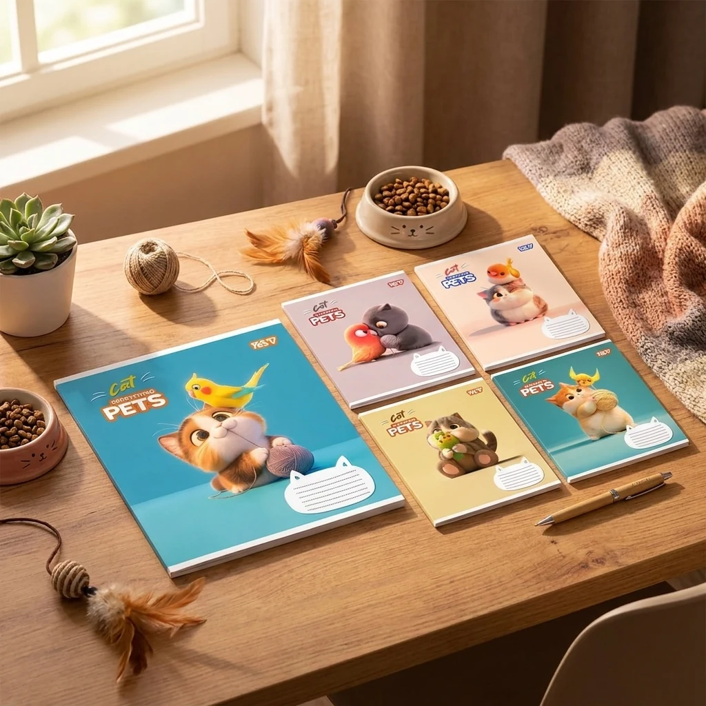 Зошит 12 аркушів клітинка Cat and pets YES