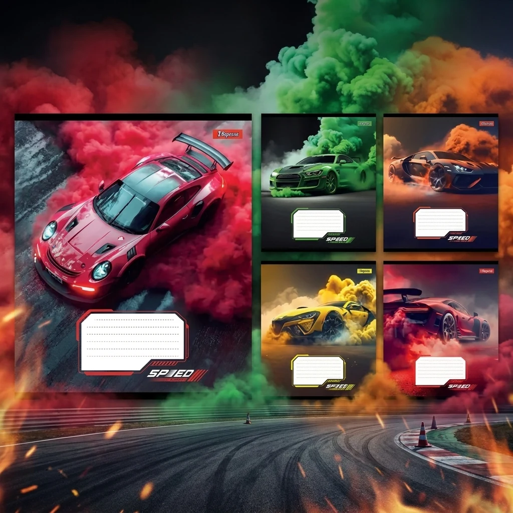 Зошит 12 аркушів клітинка Speed, 1 Вересня