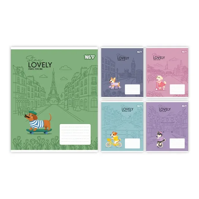 Зошит 12 аркушів клітинка Stay lovely, YES