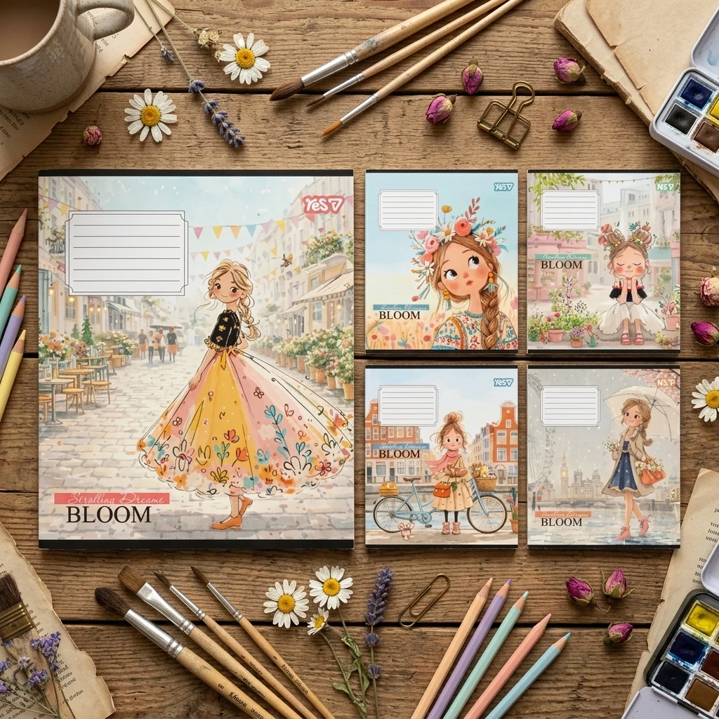 Зошит 12 аркушів клітинка Strolling dreams, YES