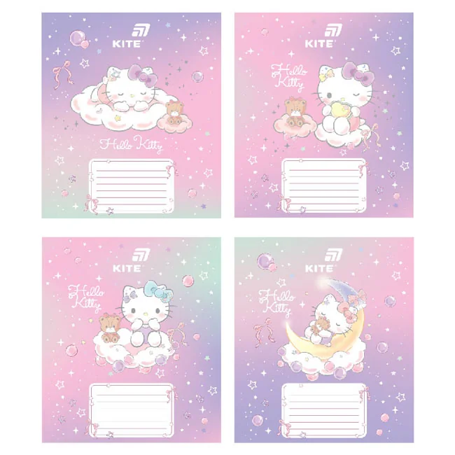 Зошит 12 аркушів коса лінія Hello Kitty, Kite