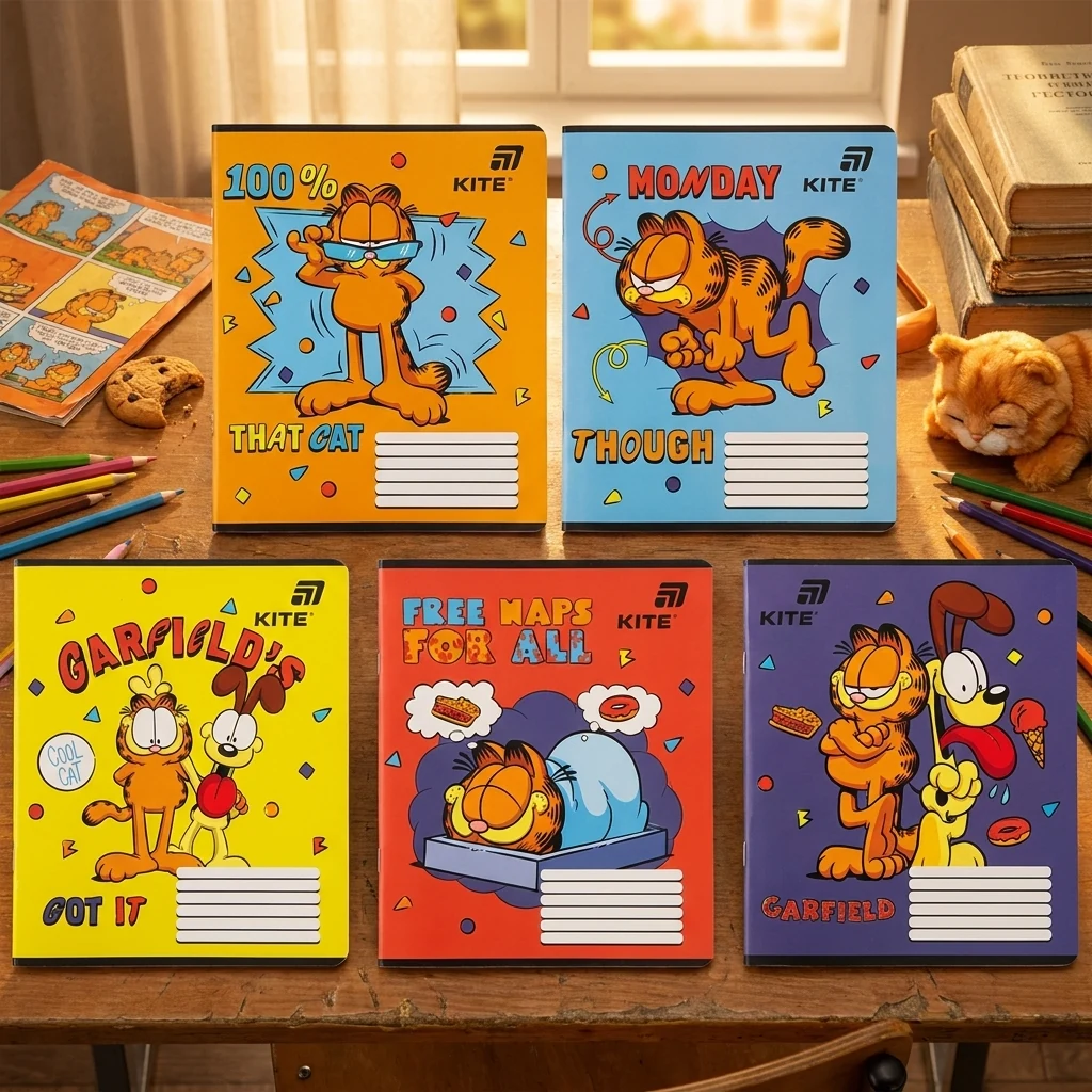 Зошит 12 аркушів лінія Garfield, Kite