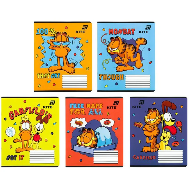 Зошит 12 аркушів лінія Garfield, Kite